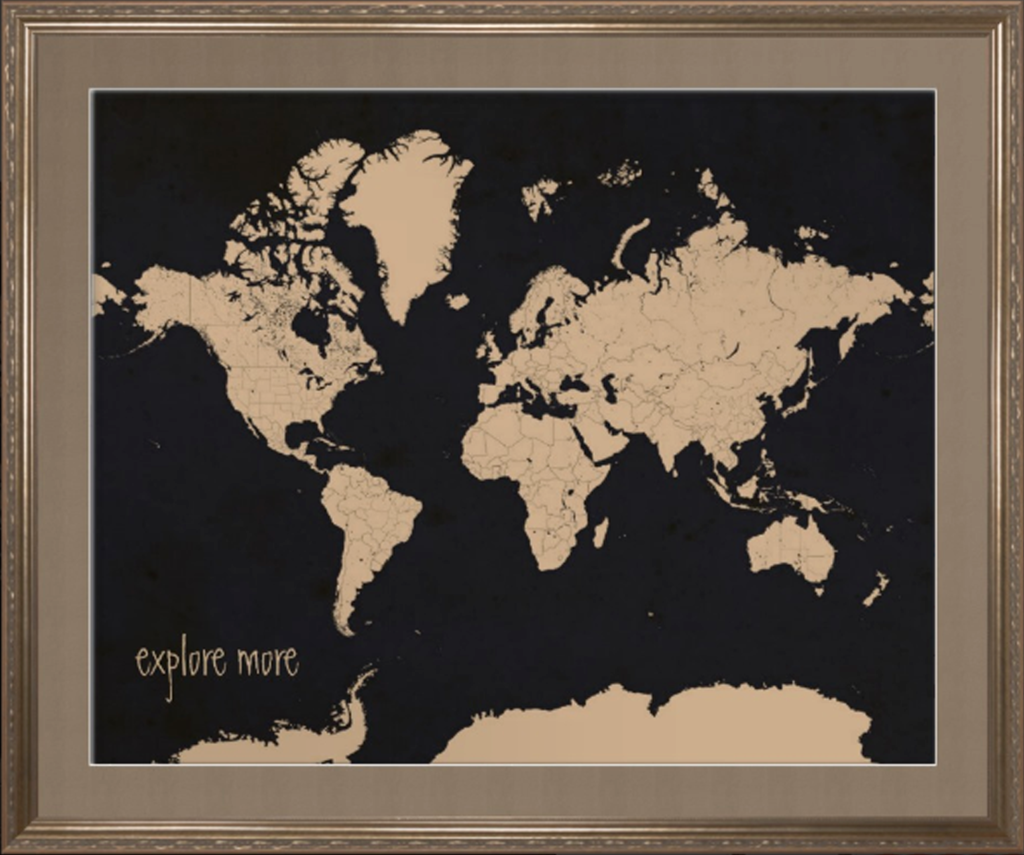 world map_framed